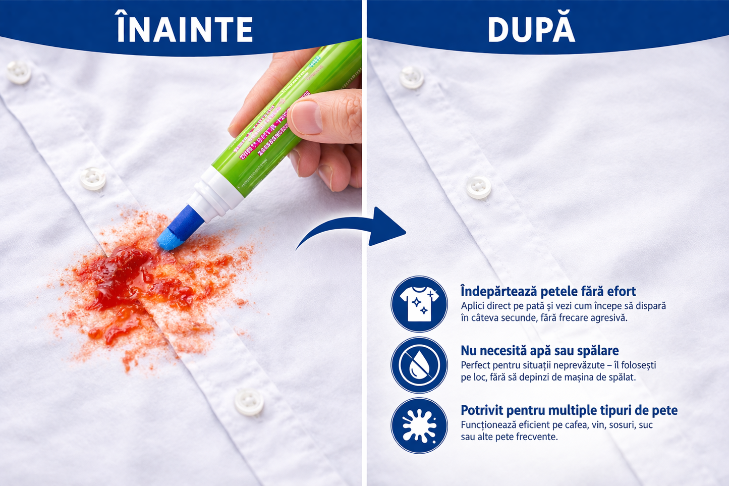 Marker instant pentru îndepărtarea petelor