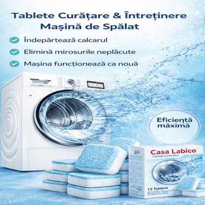 Tablete Curățare & Întreținere Mașină de Spălat Rufe – 12 buc